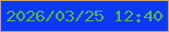 文字の大きさ：5、枠の色：cc9e6b、背景の色：0d38f4、文字の色：59b54a 無料ブログパーツのブログ時計