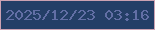 文字の大きさ：2、枠の色：cca2b2、背景の色：243f67、文字の色：626fa5 無料ブログパーツのブログ時計