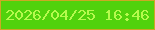 文字の大きさ：5、枠の色：cca824、背景の色：51d20c、文字の色：b6fa4d 無料ブログパーツのブログ時計