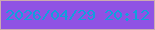 文字の大きさ：3、枠の色：ccaab0、背景の色：8f52e4、文字の色：12a0dc 無料ブログパーツのブログ時計