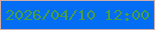 文字の大きさ：5、枠の色：ccaba9、背景の色：036ef3、文字の色：479d47 無料ブログパーツのブログ時計