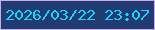 文字の大きさ：3、枠の色：ccade9、背景の色：203c72、文字の色：1ed4fe 無料ブログパーツのブログ時計