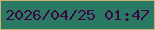 文字の大きさ：1、枠の色：ccb175、背景の色：2a7963、文字の色：3d0343 無料ブログパーツのブログ時計