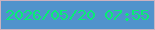文字の大きさ：1、枠の色：ccb2c0、背景の色：5093cc、文字の色：08ee74 無料ブログパーツのブログ時計