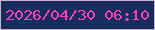 文字の大きさ：4、枠の色：ccb2c9、背景の色：162d5d、文字の色：ff3ebf 無料ブログパーツのブログ時計