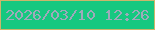 文字の大きさ：1、枠の色：ccb66b、背景の色：16c880、文字の色：9fa9ba 無料ブログパーツのブログ時計