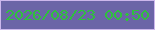 文字の大きさ：3、枠の色：ccb7ec、背景の色：6b65a7、文字の色：2fc13c 無料ブログパーツのブログ時計
