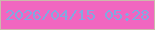 文字の大きさ：5、枠の色：ccb9ab、背景の色：f166c0、文字の色：81a9e0 無料ブログパーツのブログ時計