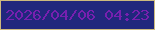 文字の大きさ：5、枠の色：ccba7e、背景の色：21277d、文字の色：7720af 無料ブログパーツのブログ時計
