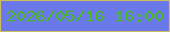 文字の大きさ：1、枠の色：ccbc5e、背景の色：6b78e9、文字の色：47b929 無料ブログパーツのブログ時計