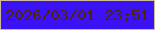 文字の大きさ：5、枠の色：ccbc9c、背景の色：3a12f4、文字の色：4f2604 無料ブログパーツのブログ時計
