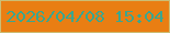 文字の大きさ：3、枠の色：ccbd74、背景の色：e97e13、文字の色：3ba68f 無料ブログパーツのブログ時計