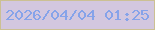 文字の大きさ：3、枠の色：ccc093、背景の色：d3c7df、文字の色：86a3e9 無料ブログパーツのブログ時計