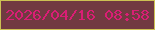 文字の大きさ：1、枠の色：ccc153、背景の色：713a41、文字の色：da1e75 無料ブログパーツのブログ時計
