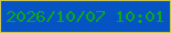 文字の大きさ：4、枠の色：ccc455、背景の色：0653c4、文字の色：0baa18 無料ブログパーツのブログ時計