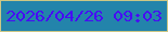 文字の大きさ：1、枠の色：ccc785、背景の色：2384ab、文字の色：470bf4 無料ブログパーツのブログ時計