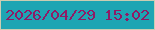 文字の大きさ：2、枠の色：cccdb2、背景の色：1ea5b3、文字の色：8e1b66 無料ブログパーツのブログ時計