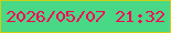 文字の大きさ：1、枠の色：ccce14、背景の色：48d886、文字の色：fc0056 無料ブログパーツのブログ時計