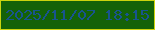 文字の大きさ：5、枠の色：ccd40e、背景の色：146208、文字の色：18548f 無料ブログパーツのブログ時計