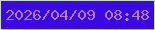 文字の大きさ：5、枠の色：ccd5d4、背景の色：3a07e5、文字の色：b47eb3 無料ブログパーツのブログ時計