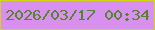文字の大きさ：1、枠の色：ccd814、背景の色：d88ff0、文字の色：518629 無料ブログパーツのブログ時計