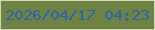 文字の大きさ：2、枠の色：ccdab7、背景の色：6f8344、文字の色：2b62ad 無料ブログパーツのブログ時計