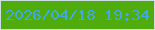 文字の大きさ：3、枠の色：ccdfe0、背景の色：50ab0c、文字の色：3eabe5 無料ブログパーツのブログ時計