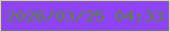 文字の大きさ：3、枠の色：cce06d、背景の色：8f43f6、文字の色：558a36 無料ブログパーツのブログ時計
