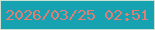 文字の大きさ：2、枠の色：cce1d5、背景の色：17a2b2、文字の色：de7f77 無料ブログパーツのブログ時計