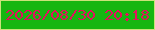 文字の大きさ：2、枠の色：cce27a、背景の色：17b611、文字の色：e3115d 無料ブログパーツのブログ時計