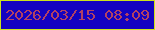 文字の大きさ：3、枠の色：cce319、背景の色：1402c0、文字の色：b24163 無料ブログパーツのブログ時計