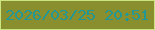 文字の大きさ：4、枠の色：cce382、背景の色：898f2e、文字の色：239793 無料ブログパーツのブログ時計