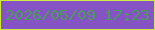 文字の大きさ：1、枠の色：cce93d、背景の色：8653c5、文字の色：4a9b5c 無料ブログパーツのブログ時計