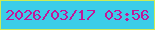 文字の大きさ：5、枠の色：cceb56、背景の色：3bcde9、文字の色：c31798 無料ブログパーツのブログ時計