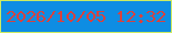 文字の大きさ：3、枠の色：cceb62、背景の色：0e8de3、文字の色：d8423e 無料ブログパーツのブログ時計