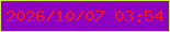 文字の大きさ：5、枠の色：cced47、背景の色：8e02c1、文字の色：f01923 無料ブログパーツのブログ時計