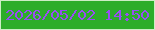 文字の大きさ：5、枠の色：ccedc5、背景の色：2cad2a、文字の色：984ef3 無料ブログパーツのブログ時計