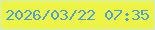 文字の大きさ：2、枠の色：ccedcf、背景の色：edf446、文字の色：4ca1d7 無料ブログパーツのブログ時計