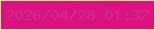 文字の大きさ：4、枠の色：ccef8b、背景の色：dc1181、文字の色：cb2e90 無料ブログパーツのブログ時計