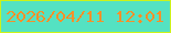 文字の大きさ：2、枠の色：ccf219、背景の色：54e2c2、文字の色：f79029 無料ブログパーツのブログ時計