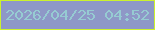 文字の大きさ：2、枠の色：ccf22d、背景の色：8e98c7、文字の色：96cbd2 無料ブログパーツのブログ時計