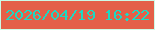 文字の大きさ：1、枠の色：ccfae7、背景の色：e45f48、文字の色：1cd9c3 無料ブログパーツのブログ時計
