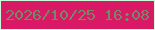 文字の大きさ：5、枠の色：ccfbdb、背景の色：d91966、文字の色：748a64 無料ブログパーツのブログ時計