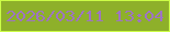 文字の大きさ：2、枠の色：ccfd47、背景の色：8eb02a、文字の色：9e74c3 無料ブログパーツのブログ時計