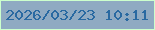 文字の大きさ：2、枠の色：ccffcd、背景の色：8faac2、文字の色：2969a1 無料ブログパーツのブログ時計