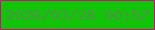 文字の大きさ：3、枠の色：cd0c84、背景の色：11c407、文字の色：4f9445 無料ブログパーツのブログ時計