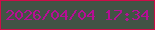文字の大きさ：1、枠の色：cd0d48、背景の色：425345、文字の色：b60e95 無料ブログパーツのブログ時計