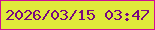 文字の大きさ：1、枠の色：cd0f97、背景の色：e0ea3b、文字の色：79087f 無料ブログパーツのブログ時計