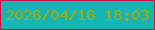 文字の大きさ：2、枠の色：cd1144、背景の色：17b4b4、文字の色：9fab0e 無料ブログパーツのブログ時計