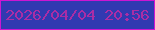 文字の大きさ：5、枠の色：cd15d2、背景の色：3139b1、文字の色：aa2da5 無料ブログパーツのブログ時計